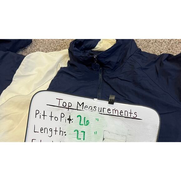 Vintage 90s Converse All star Chuck Taylor Men's L Navy white nylon track jacket - Picture 10 of 10